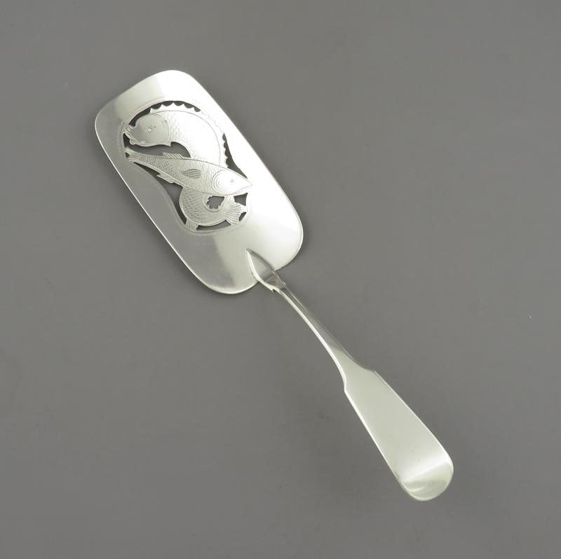 Irish Silver Fish Slice - JH Tee Antiques