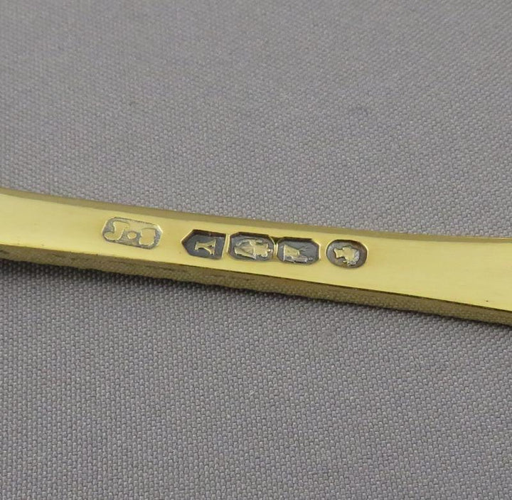 Six Irish Victorian Silver Gilt Teaspoons - JH Tee Antiques