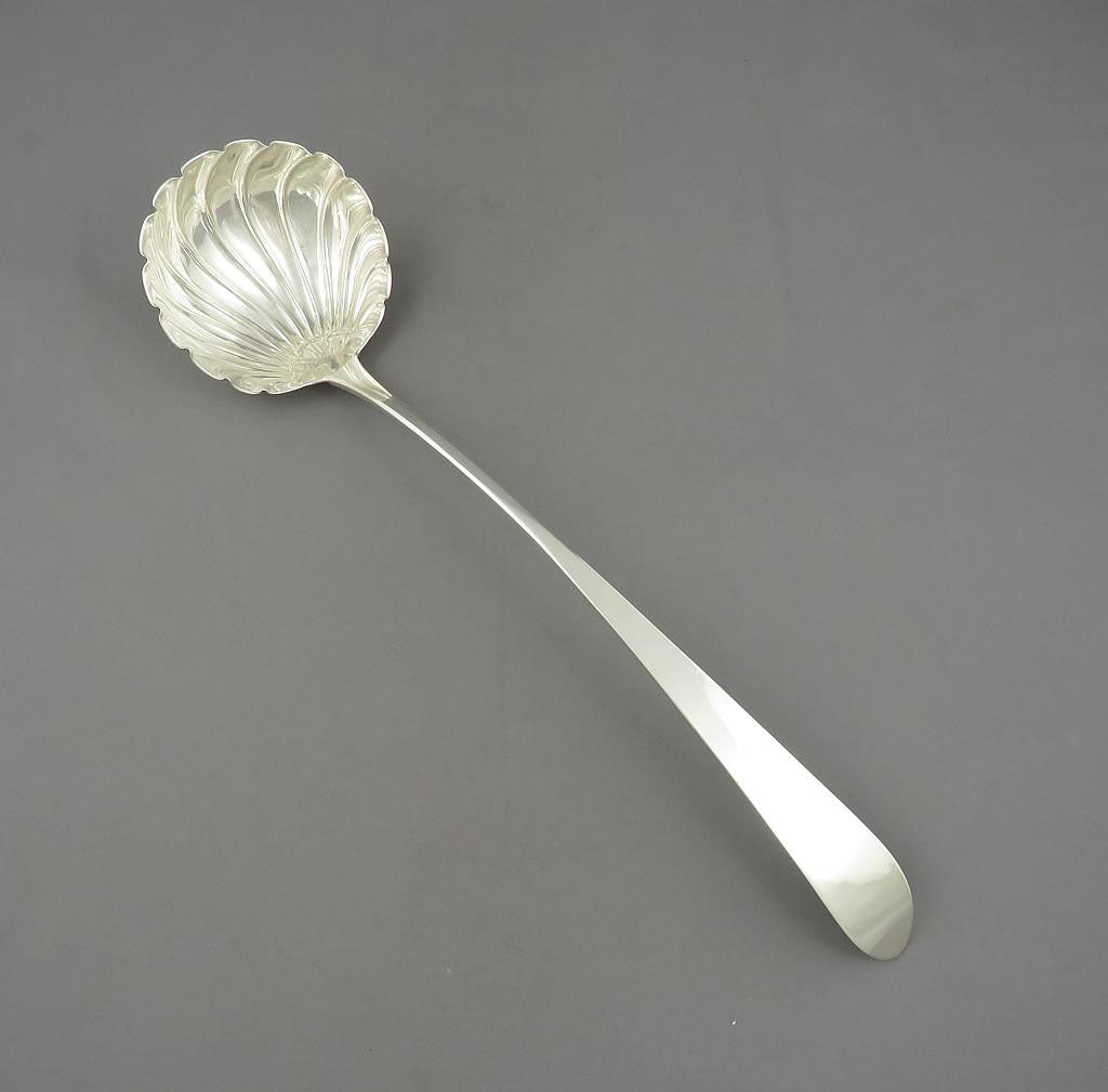 Irish Silver Soup Ladle - JH Tee Antiques