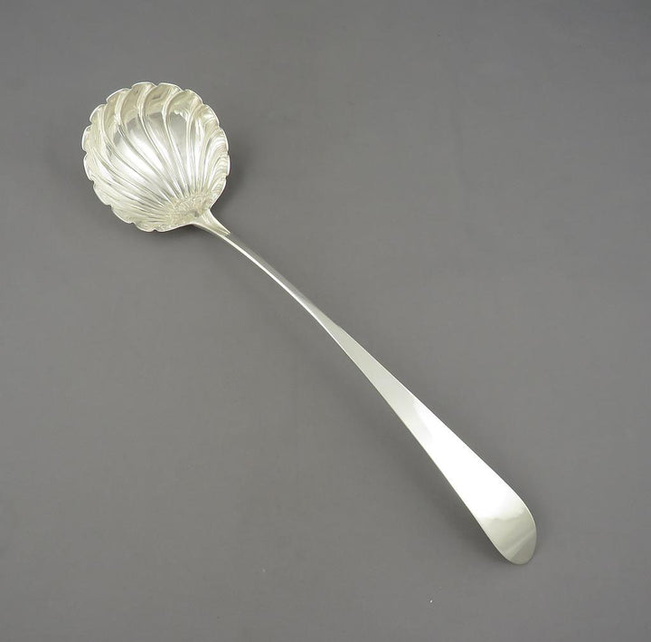 Irish Silver Soup Ladle - JH Tee Antiques