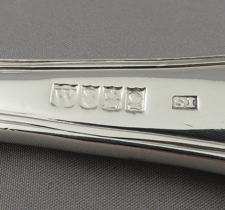 Irish Hourglass Pattern Silver Soup Ladle - JH Tee Antiques