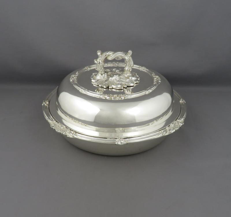 Pair of Irish Silver Entree Dishes