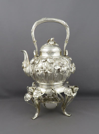 Japanese Meiji Silver Tea Service