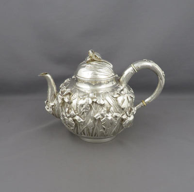 Japanese Meiji Silver Tea Service - JH Tee Antiques