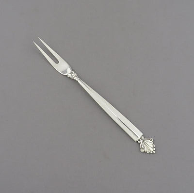 Georg Jensen Acanthus Silver Pickle Fork - JH Tee Antiques
