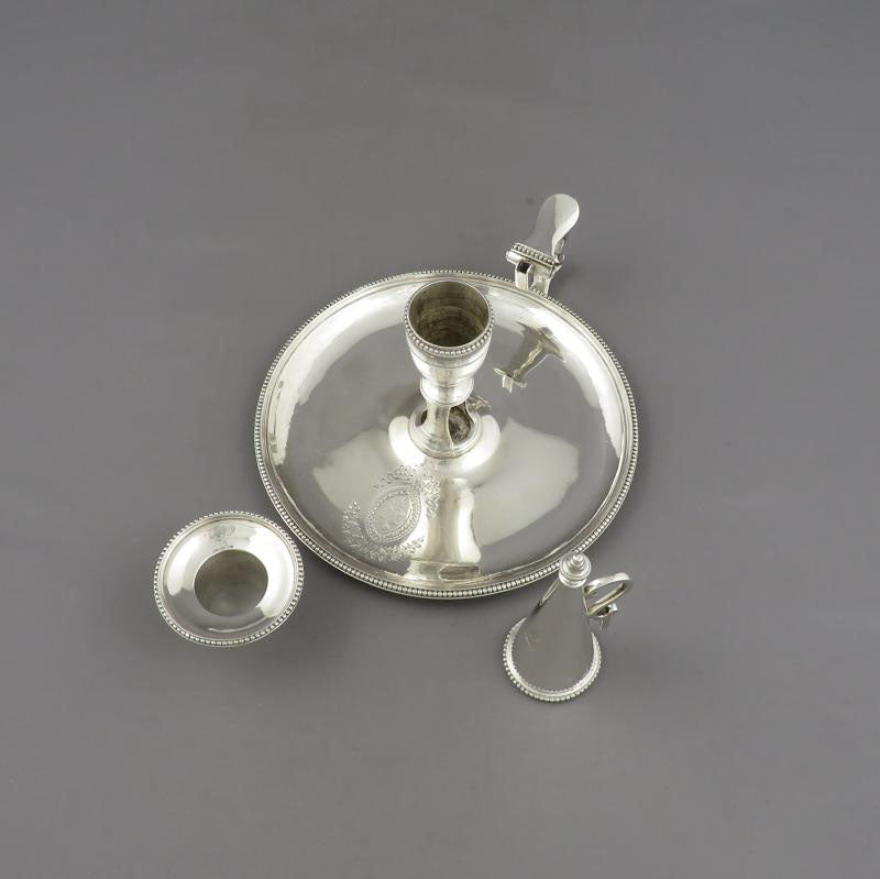George III Sterling Silver Chamberstick - JH Tee Antiques