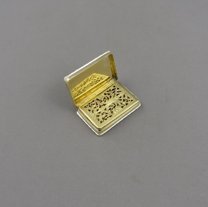 Kenilworth Castle Silver Vinaigrette - JH Tee Antiques