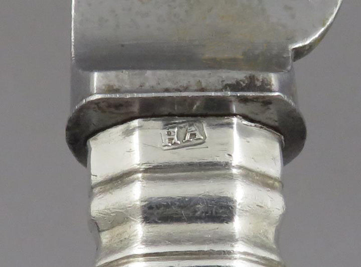 12 Victorian Silver Dessert Knives Kings Pattern - JH Tee Antiques