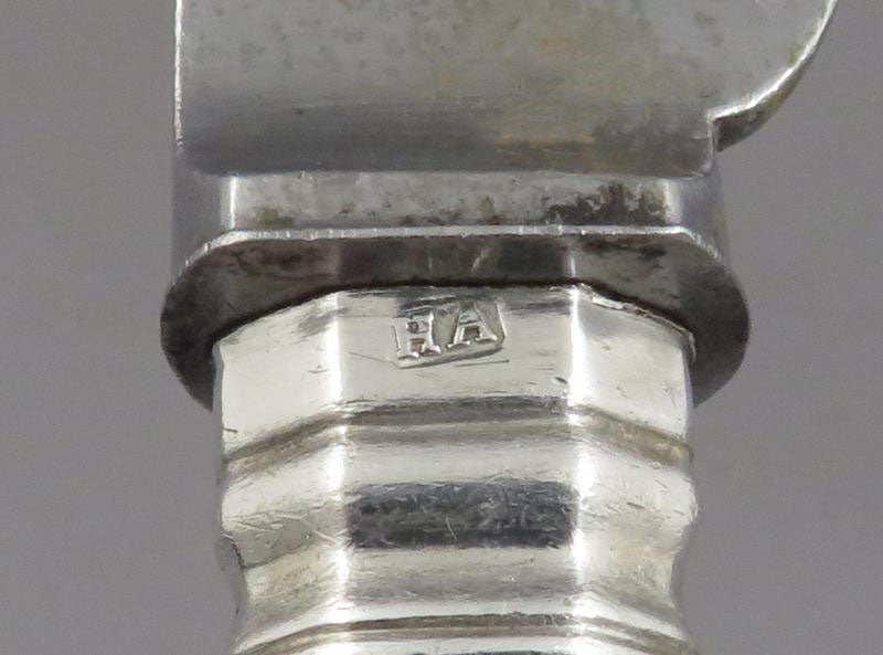 12 Victorian Silver Dessert Knives Kings Pattern - JH Tee Antiques