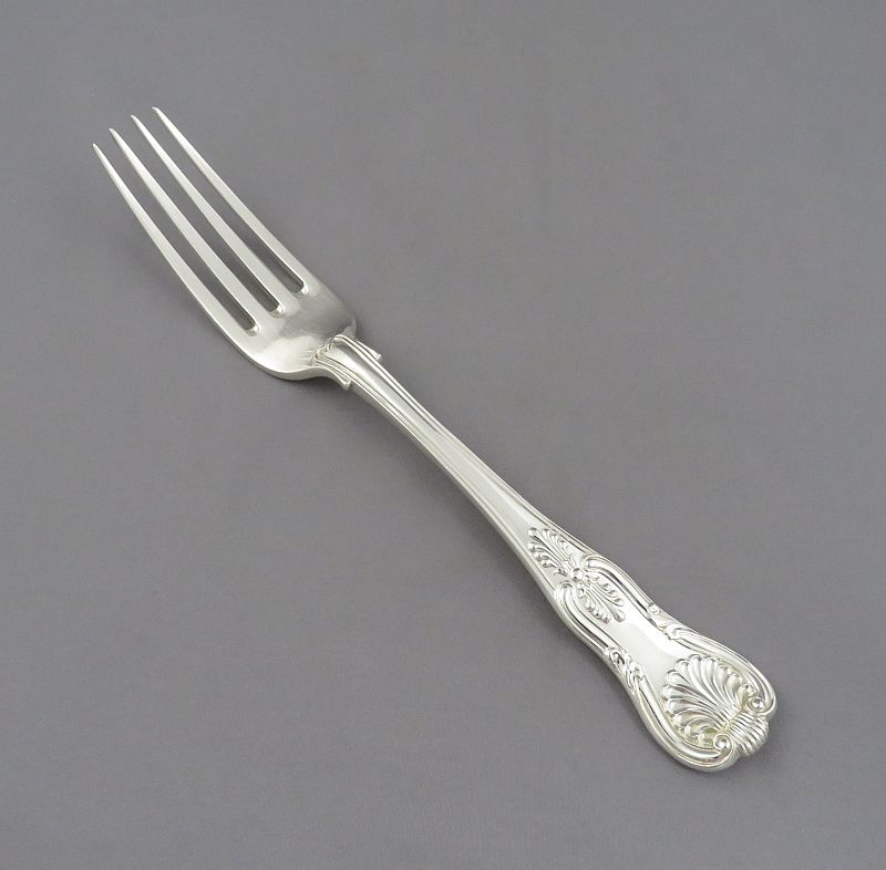Kings Pattern Silver Dinner Fork - JH Tee Antiques
