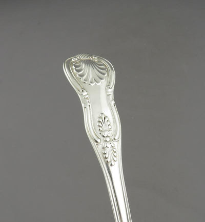 Kings Pattern Silver Soup Ladle - JH Tee Antiques