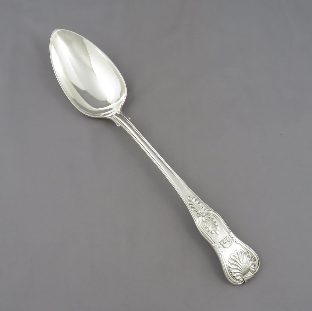 Kings Pattern Silver Stuffing Spoon - JH Tee Antiques