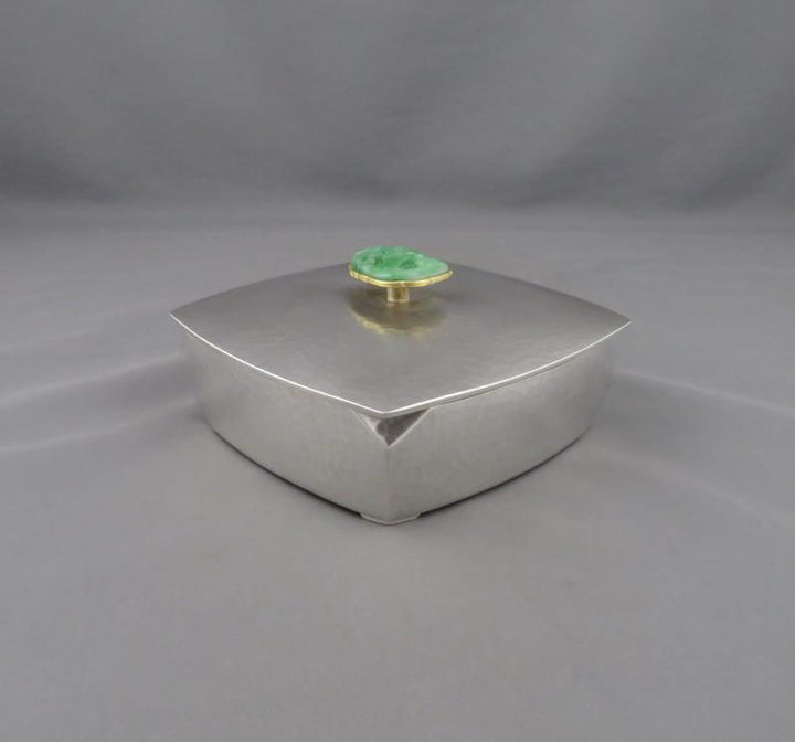 Korean Silver and Jade Jewelry Box - JH Tee Antiques