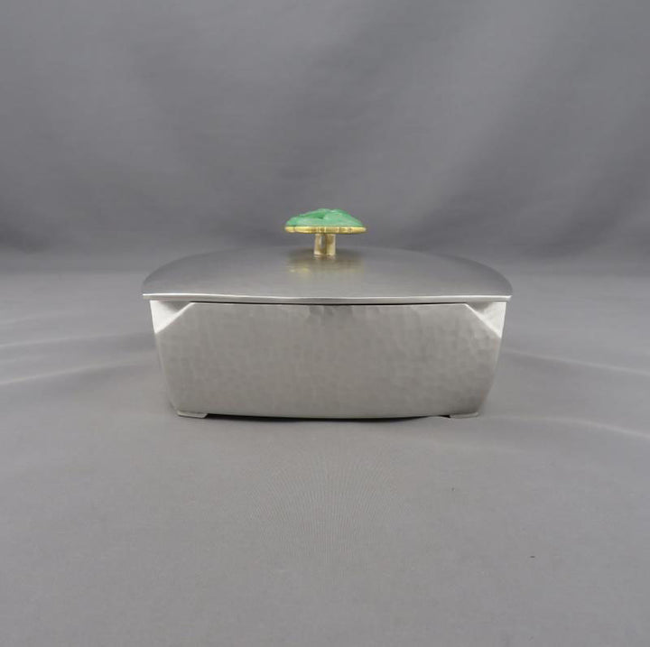 Korean Silver and Jade Jewelry Box - JH Tee Antiques