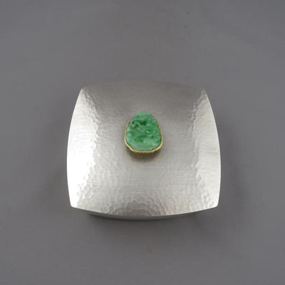 Korean Silver and Jade Jewelry Box - JH Tee Antiques