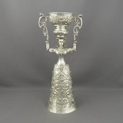 Large German Silver Wager Cup - JH Tee Antiques