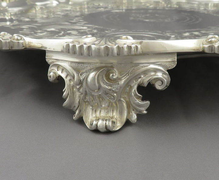 Victorian Sterling Silver Salver - JH Tee Antiques