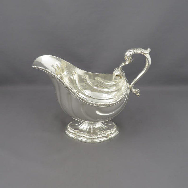 George II Silver Sauce Boat - JH Tee Antiques
