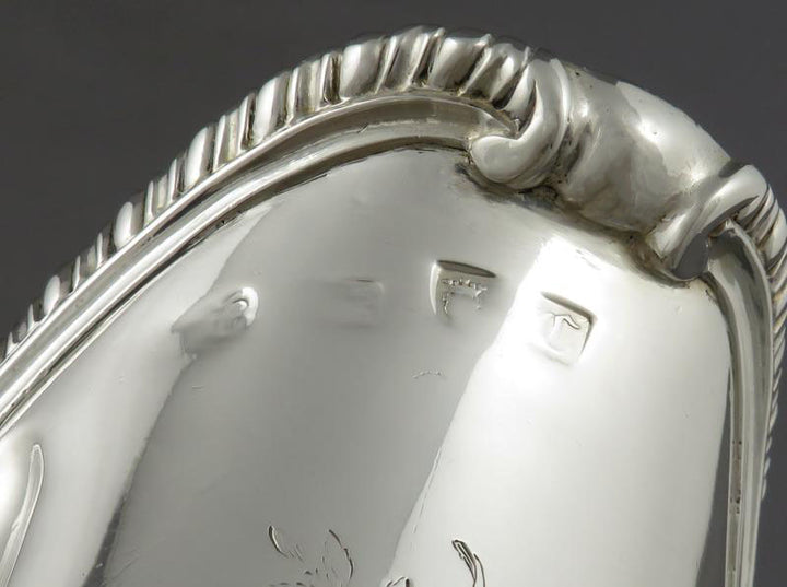 George II Silver Sauce Boat - JH Tee Antiques