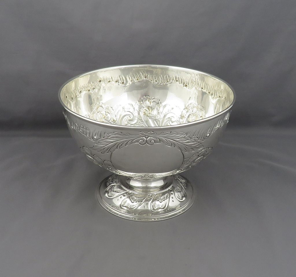 Victorian Sterling Silver Table Bowl - JH Tee Antiques