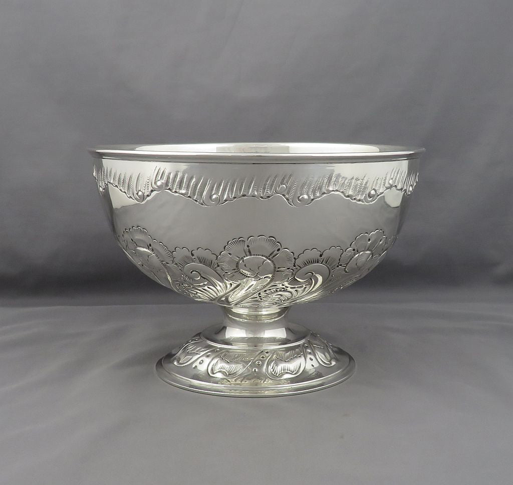 Victorian Sterling Silver Table Bowl - JH Tee Antiques
