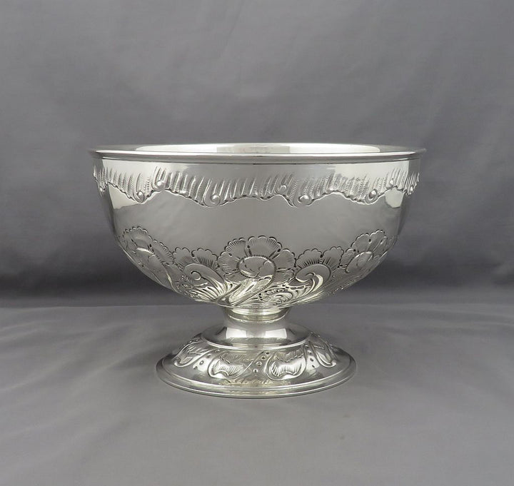 Victorian Sterling Silver Table Bowl - JH Tee Antiques