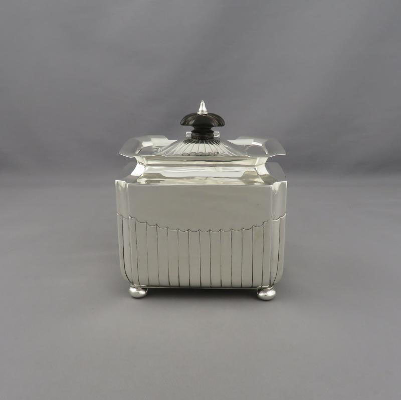 Victorian Sterling Silver Tea Caddy - JH Tee Antiques