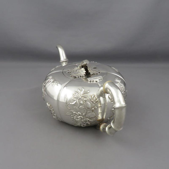 Chinese Export Silver Tea Set - JH Tee Antiques