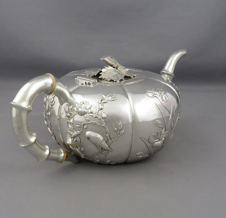 Chinese Export Silver Tea Set - JH Tee Antiques