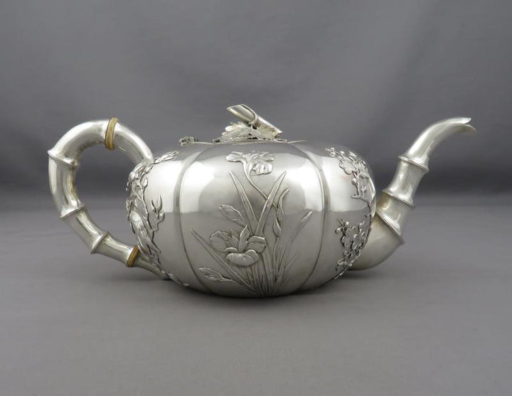 Chinese Export Silver Tea Set - JH Tee Antiques