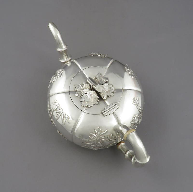 Chinese Export Silver Tea Set - JH Tee Antiques