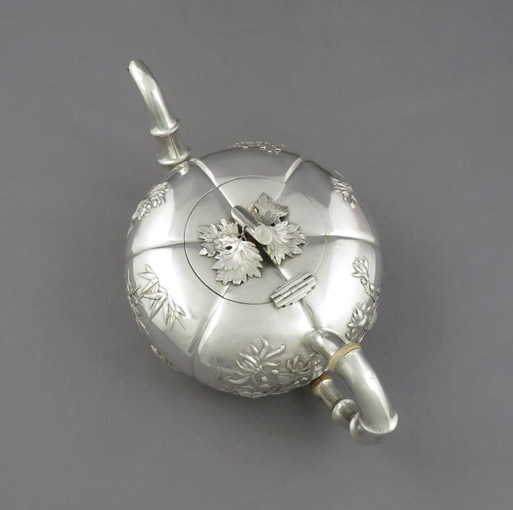 Chinese Export Silver Tea Set - JH Tee Antiques