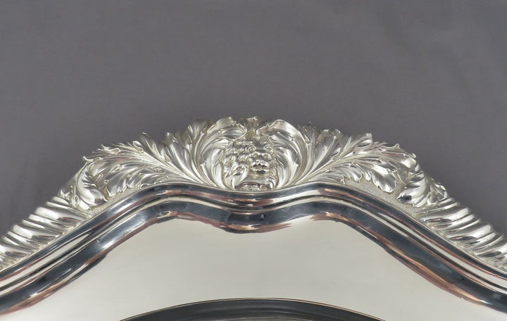 Massive George IV Silver Meat Platter - JH Tee Antiques
