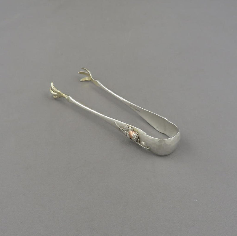 Whiting Mixed Metals Silver Sugar Tongs - JH Tee Antiques