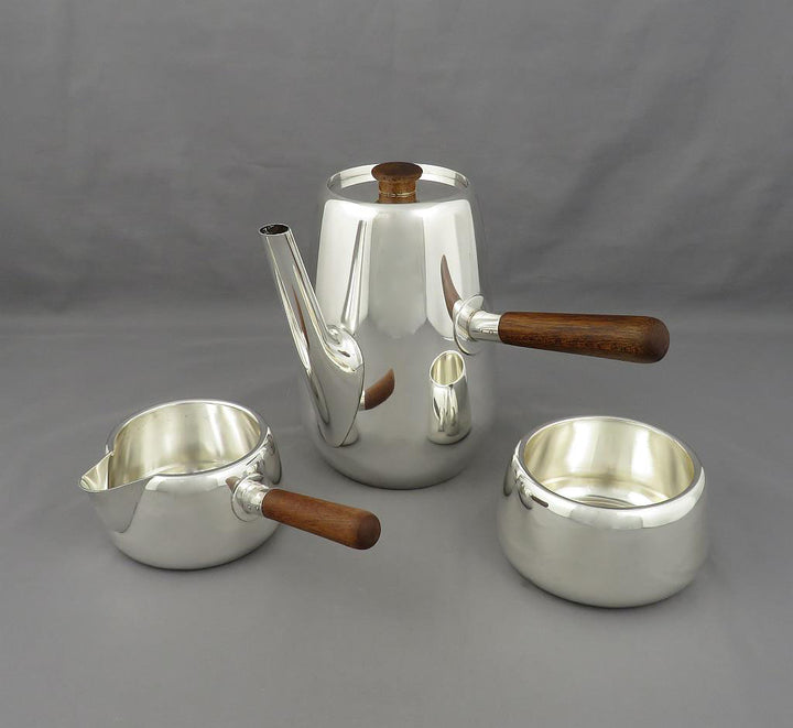 Modernist Silver Coffee Set - JH Tee Antiques