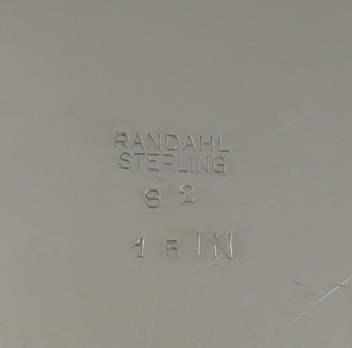 Modernist Sterling Silver Serving Tray - JH Tee Antiques
