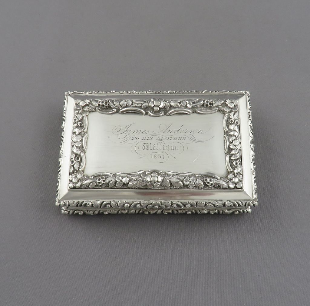 William IV Silver Snuff Box - JH Tee Antiques