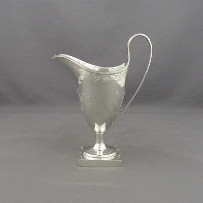 Neoclassical Sterling Silver Cream Jug - JH Tee Antiques