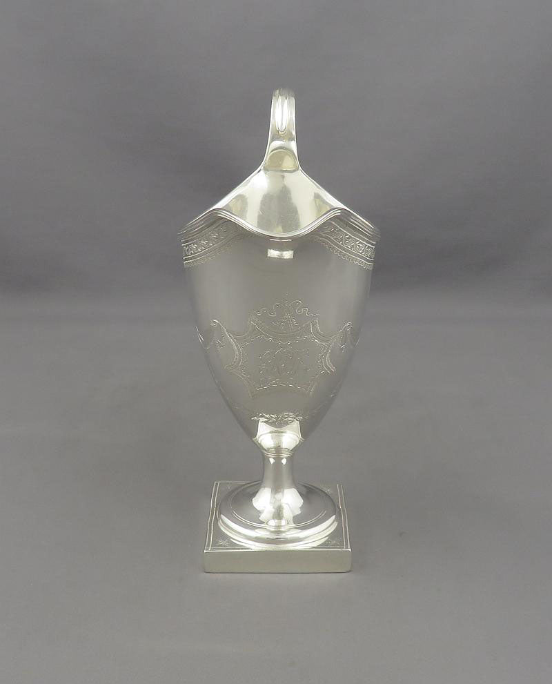 Neoclassical Sterling Silver Cream Jug - JH Tee Antiques