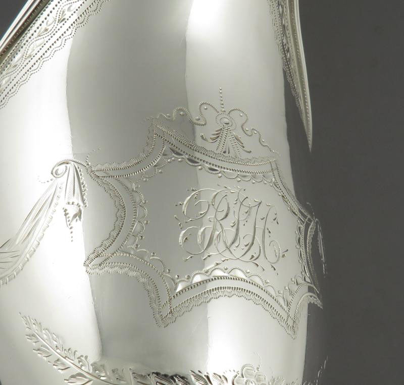 Neoclassical Sterling Silver Cream Jug - JH Tee Antiques