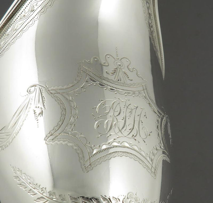 Neoclassical Sterling Silver Cream Jug - JH Tee Antiques