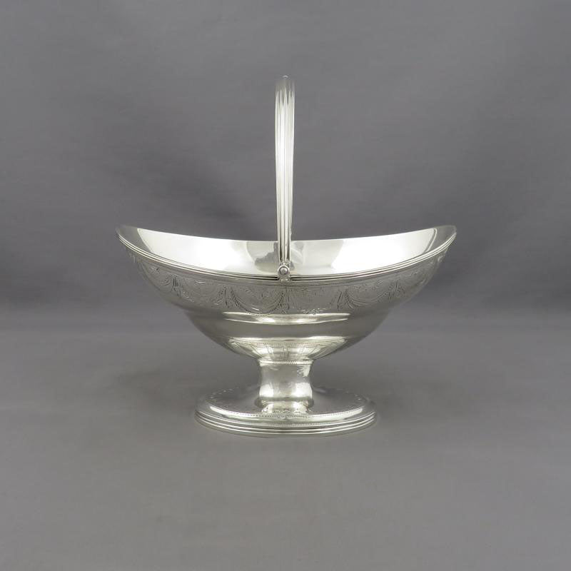 George III Silver Sugar Basket - JH Tee Antiques
