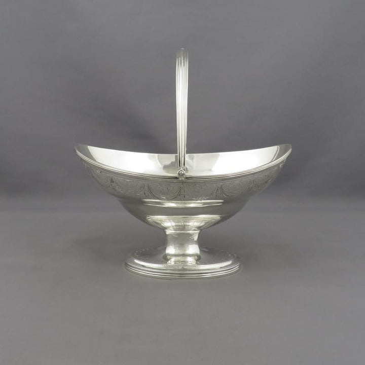 George III Silver Sugar Basket - JH Tee Antiques