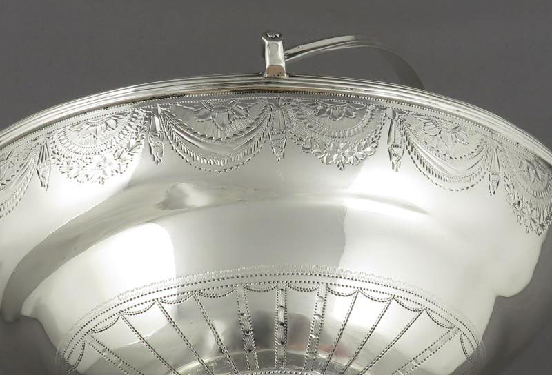 George III Silver Sugar Basket - JH Tee Antiques