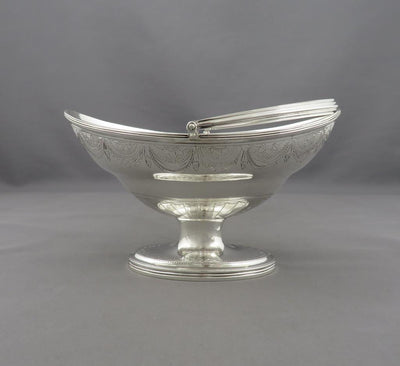 George III Silver Sugar Basket - JH Tee Antiques