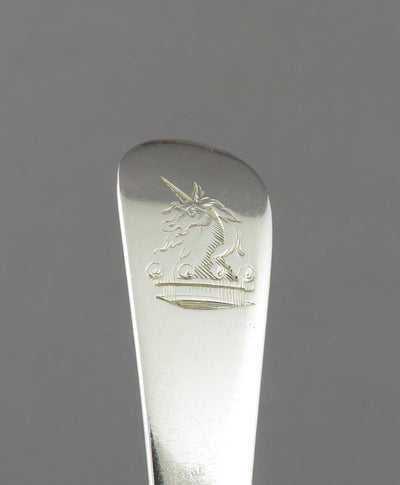 George III Silver Gravy Ladle - JH Tee Antiques