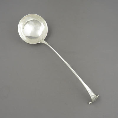 George III Onslow Pattern Silver Soup Ladle - JH Tee Antiques
