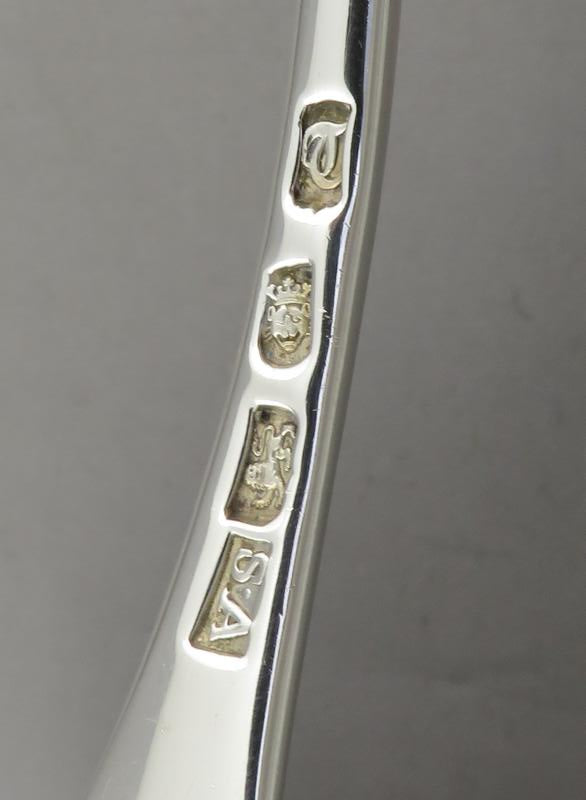 George III Onslow Pattern Silver Soup Ladle - JH Tee Antiques