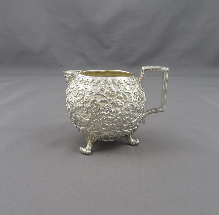 Oomersi Mawji Silver Cream and Sugar - JH Tee Antiques