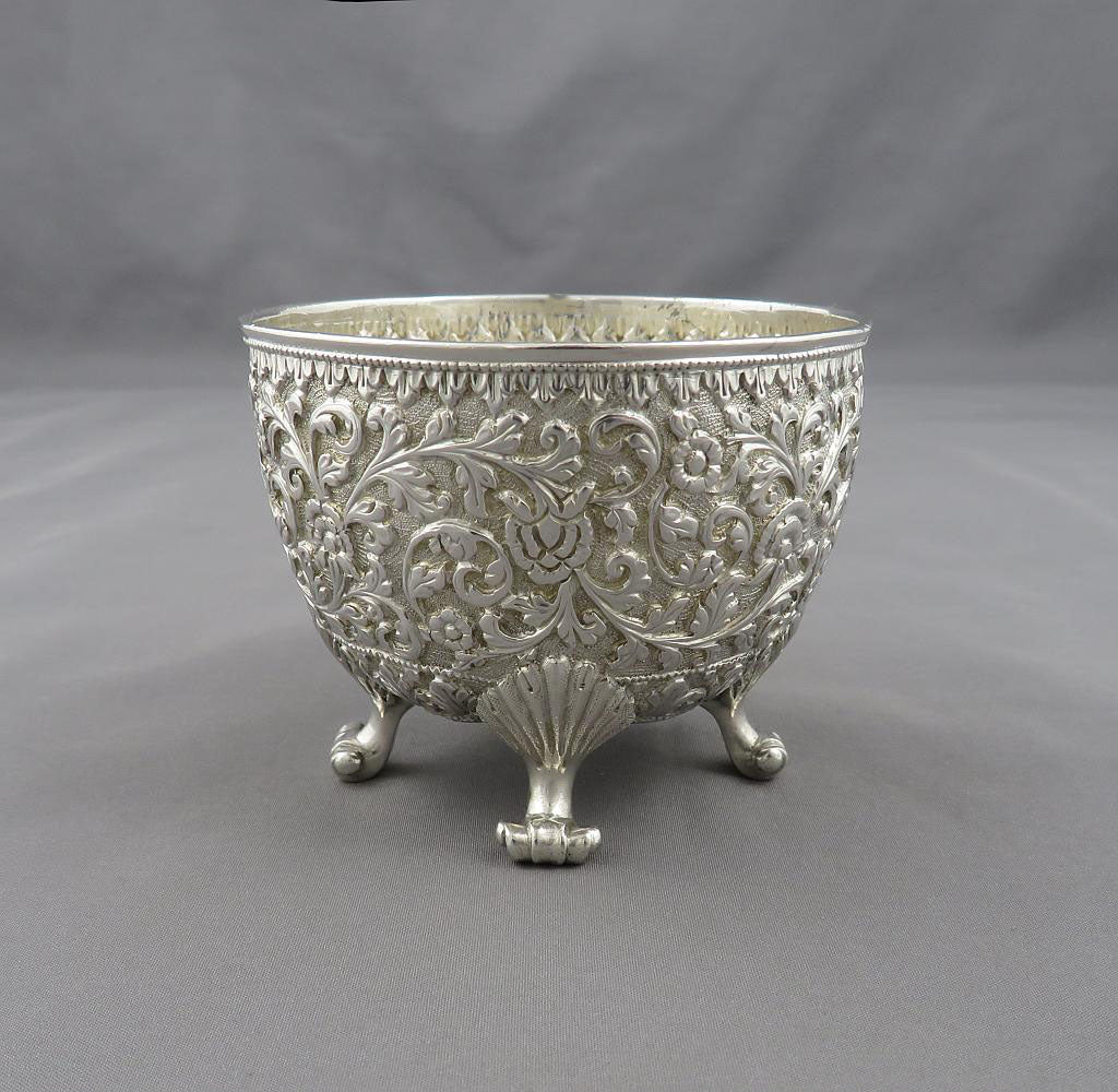 Oomersi Mawji Silver Cream and Sugar - JH Tee Antiques